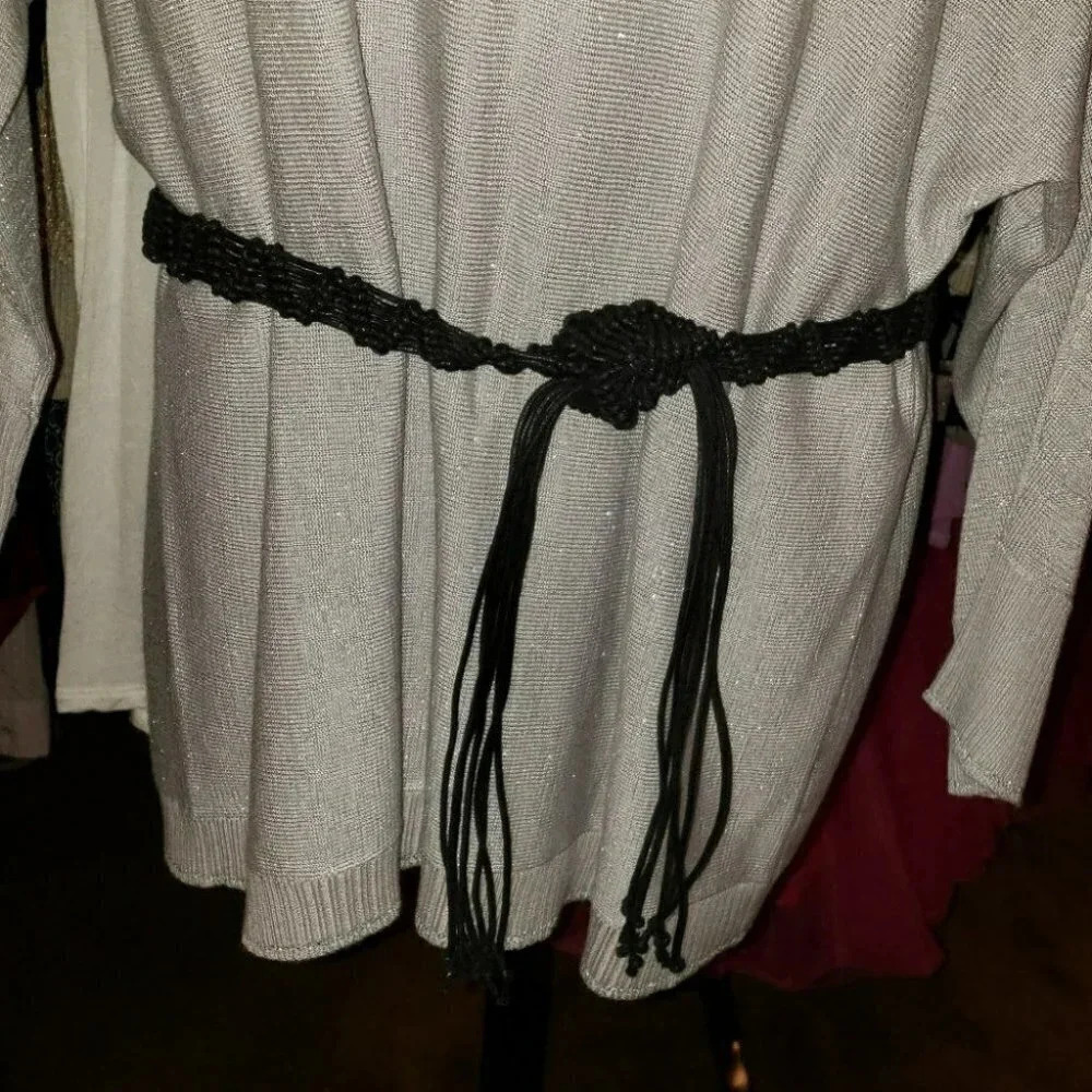Boho‎ Macrame brown fringe belt